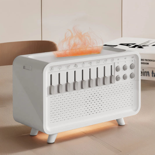 LED White Noise Speaker with 8 Nature Sounds Portable BT Speaker Rechargeable Aroma Diffuser Night Light for Home Creative Gift